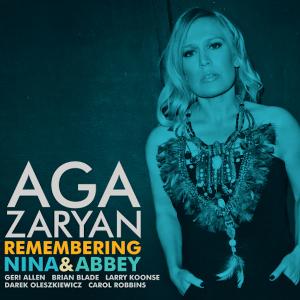 CD cover art for Aga Zaryan Remembering Nina and Abbey featuring Carol Robbins on harp