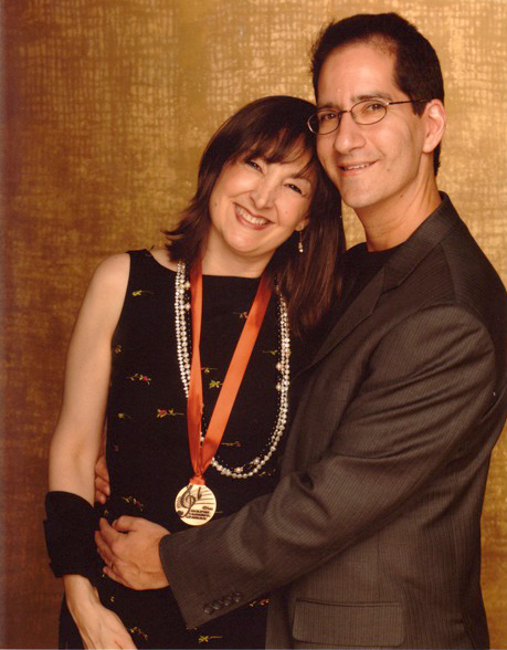 Carol Robbins with husband Buddy Halligan at the 2006 Grammy Nomination Party.