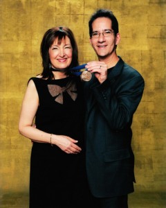 Carol Robbins with husband Buddy Halligan at the 2011 Grammy Nomination Party