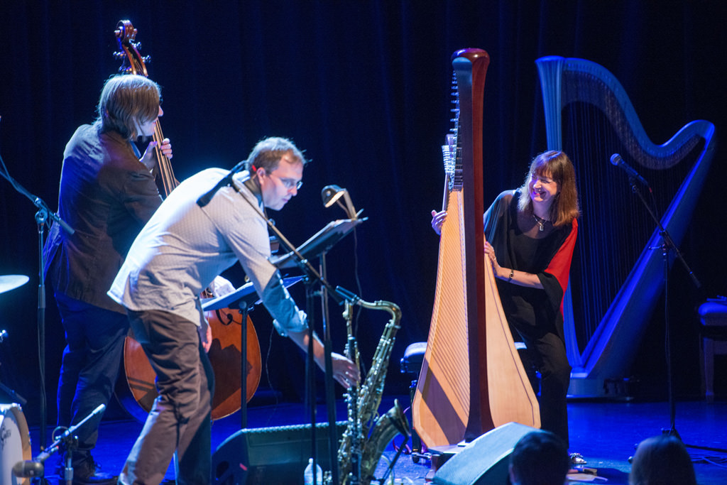 Carol Robbins quartet at Lyon & Healy's 150th Birthday Celebration at Park West in Chicago.