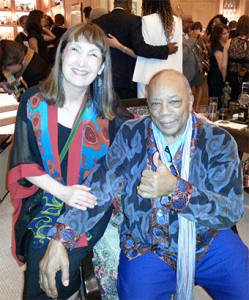 Carol Robbins with Quincy Jones.